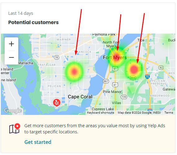 Тепловая карта YELP